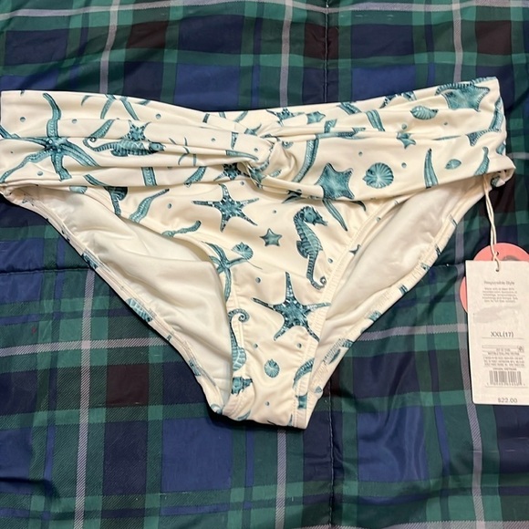 NWT Agua Bendita x Target Seahorse Print low rise medium coverage bikini bottom - Picture 1 of 5